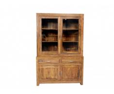 Vitrine COPELIA - 4 portes & 2 tiroirs - Bois de Sheesham
