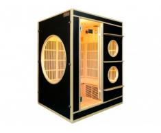 Sauna Infrarouge 3/4 places NIVALA - L150*P130*H190 cm - 2250W - Noir