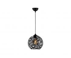 Suspension filaire en métal à hauteur réglable CELINDRA - D. 25 x H. 39/119 cm - Noir