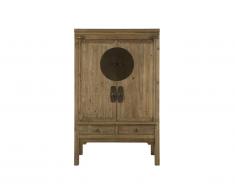 Armoire TRAPANO - 2 portes & 2 tiroirs - L.105 cm - Bois de sapin - Naturel