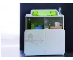 Commode à langer PIPOU - 2 portes - Coloris blanc