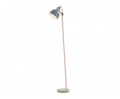 Lampadaire style vintage LUXIA - Béton et fer - H.160 cm - Gris