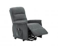Fauteuil releveur électrique en tissu CAPUCINE - Anthracite