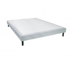 Sommier déco tapissier PARNASSE de DREAMEA - Gris chiné - 160 x 200 cm