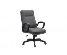 Fauteuil de bureau CALAMA - Hauteur ajustable - Tissu - Gris