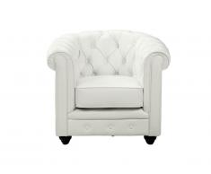 Fauteuil en simili CHESTERFIELD - Blanc