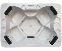 SPA 4 personnes LULA II gris granité - 16 jets - l210 x L152 x H78 cm