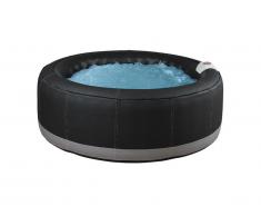 SPA gonflable 6 personnes BCOOL III - D203 x H65 cm - 140 buses d'air - Noir - revêtement luxe