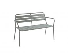 Banc de jardin MIRMANDE en métal - Gris