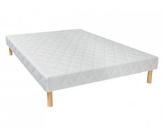 Sommier déco tapissier PANACEA de DREAMEA - Blanc - 140 x 190 cm