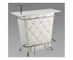 Meuble de bar CLAY - Simili & strass - Blanc