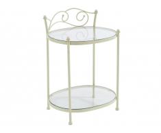 Table de chevet romantique IMPERATRICE - Métal façon fer forgé