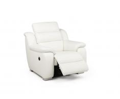 Fauteuil relax électrique cuir ARENA II - Ivoire