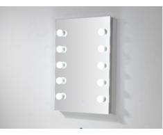 Miroir de salle de bain lumineux ARANZA - L50 x H70 cm - miroir de loge