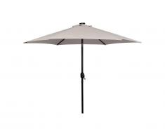 Parasol rond GUAZAPA en aluminium avec LEDS - D2.65 x H2.36m - Beige