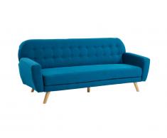 Canapé 3 places convertible clic-clac en tissu LELIO - Bleu