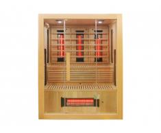 Sauna infrarouge à spectre complet 3/4 places Gamme prestige ARZEN - L150*P120*H190 cm - 2250W