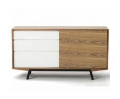 Buffet design scandinave ARTAT frêne et blanc 160 cm