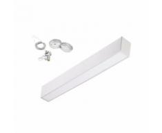 Réglette LED 24W 120cm Suspendu ALU - couleur eclairage : Blanc Neutre 4000K - 5500K