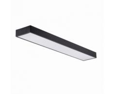 Réglette LED 38W 120cm Suspendu NOIR - couleur eclairage : Blanc Neutre 4000K - 5500K