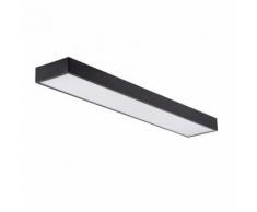 Réglette LED 38W 120cm Suspendu NOIR - couleur eclairage : Blanc Froid 6000K - 8000K