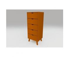 Chiffonnier 5 tiroirs Viking Scandinave bois,