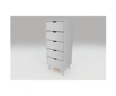 Chiffonnier 5 tiroirs Viking Scandinave bois,
