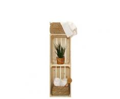 Colonne de salle de bain 2 niches de rangement,