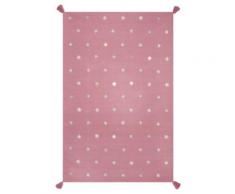 Tapis enfant étoiles roses, 140 x 200 cm