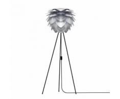 SILVIA - Lampadaire Argent/Trépied Noir H136cm - Lampadaire Vita designé par William Ravn