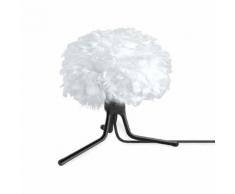 EOS - Lampe à poser Plume Blanc/Trépied Modulable Noir Ø22cm - Lampe à poser Vita designé par William Ravn