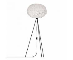 EOS - Lampadaire Plume Blanc/Trépied Noir H139cm - Lampadaire Vita designé par William Ravn