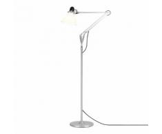 TYPE 1228 - Lampe de lecture articulée Blanc/Argent H110-165cm - Lampadaire Anglepoise designé par Kenneth Grange