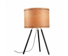 DOUBLE WIRE - Lampe à poser Trépied Bois H70cm - Lampe à poser Forestier designé par Arik Levy
