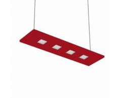 LARIS - Suspension LED 4 lumières Rouge lumière chaude L70cm - Suspension Nowleds designé par