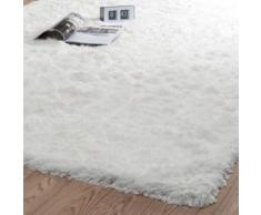 Tapis à poils longs écru 160 x 230 cm INUIT