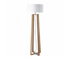 Lampadaire en bois et coton H 160 cm ICEBERG