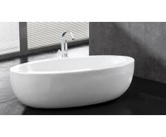 MobilierMoss Baignoire ilot ovale design blanche Basilia