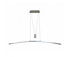 Suspension LED en aluminium brossé - 6 x 4,5 W LED intégrées - 3000 K - Hauteur ajustable - L. 120 cm