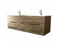 Meuble salle de bain double vasque Roma XL décor acacia
