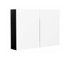 Armoire de toilette de base 90x62 cm noir satiné