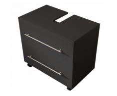 Meuble sous vasque 70 cm avec roulette anthracite aspect satiné