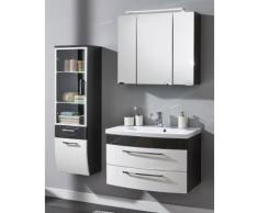 Ensemble de Meuble de salle de bain de 4 pièces Malema 80cm en Anthracite-Blanc