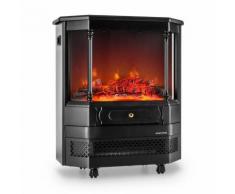 Klarstein Castillo Cheminée électrique halogène à simulation de flammes - noir