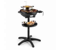 Klarstein Grillpot - Grill électrique / barbecue de table plaque en fonte Ø 40cm