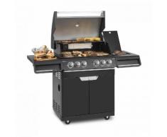 Klarstein Highgrade 4 IB Barbecue à gaz 6 brûleurs 19,8 kW 71x46cm - inox
