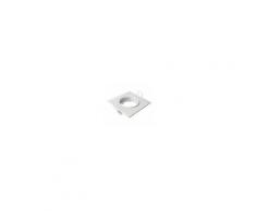 Spot carré encastrable et orientable blanc avec douille GU10 raccord protégé