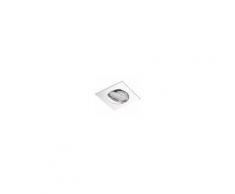 Spot carré encastrable et orientable chrome avec douille GU10 raccord protégé
