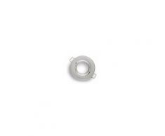 Spot encastrable et orientable 45° rond argent brossé pour ampoule MR16 Gu5.3