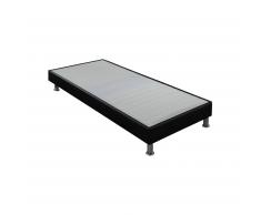 Alinéa Sommier tapissier imitation cuir noir ALINEA 15cm (90x200cm)